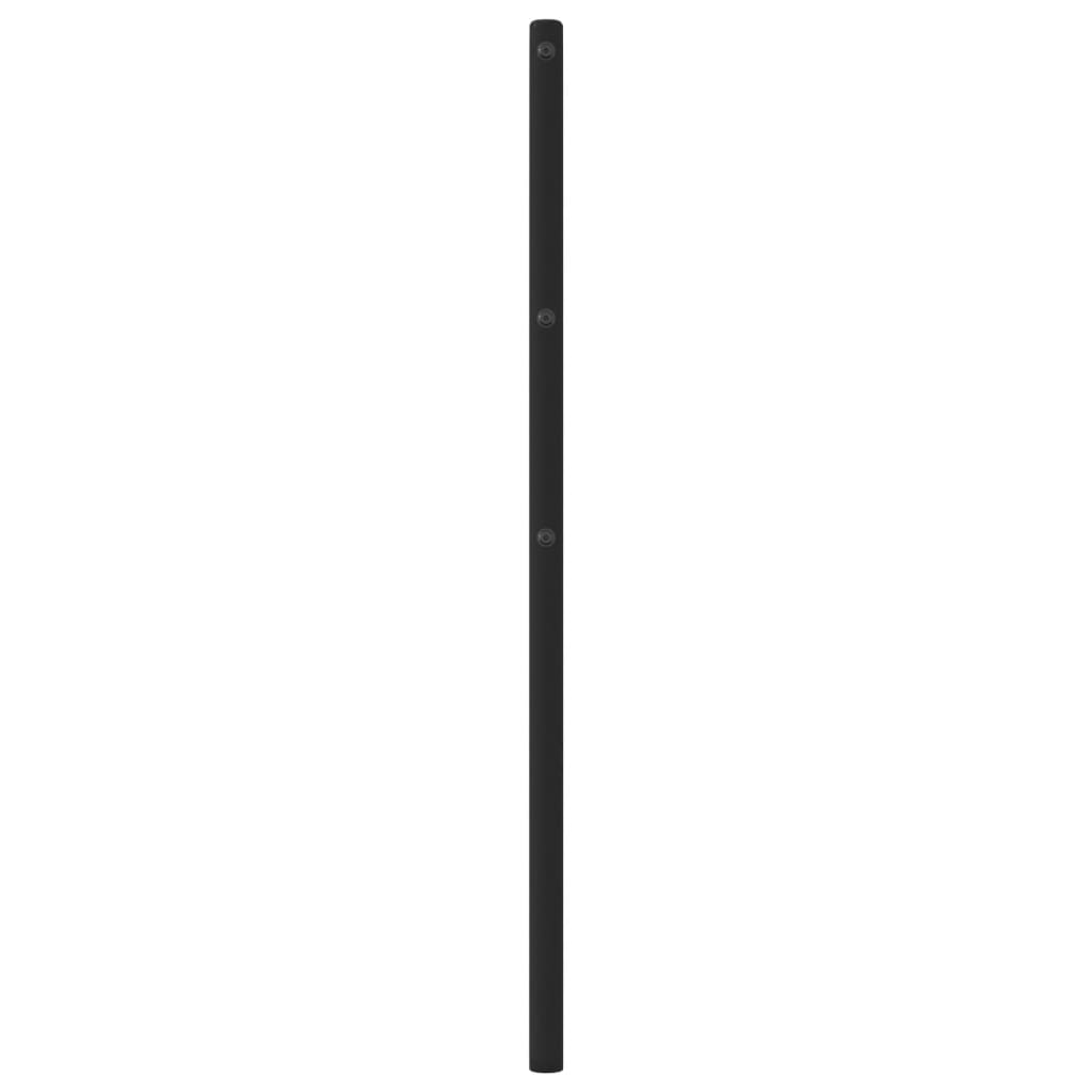 Metal Headboard Black 180 cm