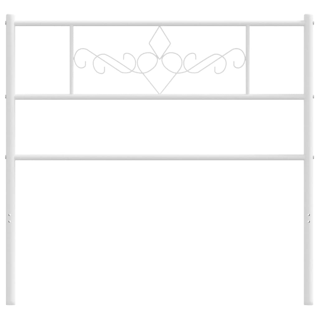 Metal Headboard White 75 cm