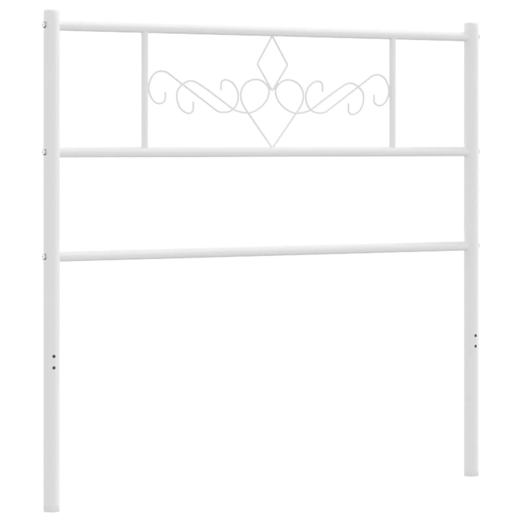 Metal Headboard White 75 cm