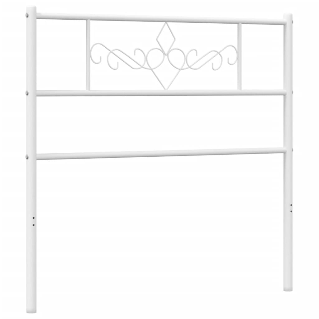 Metal Headboard White 80 cm