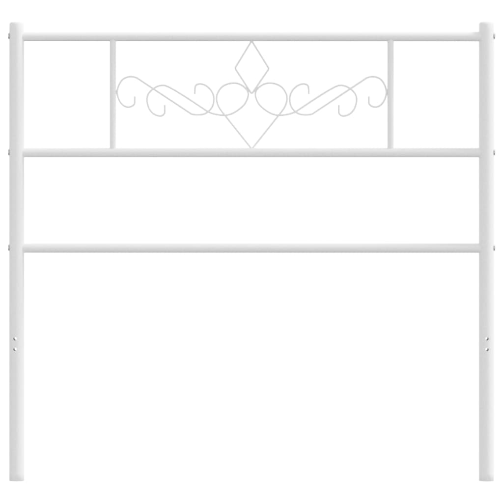 Metal Headboard White 100 cm