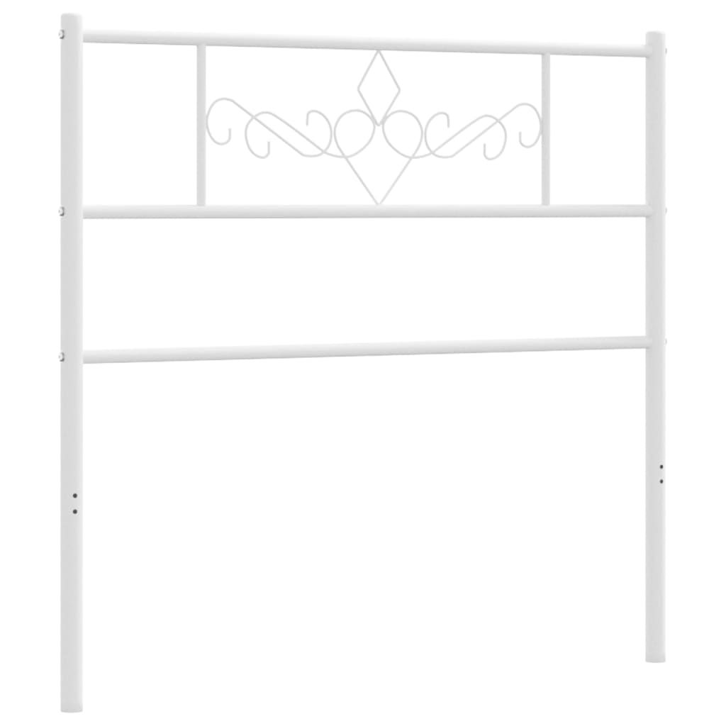 Metal Headboard White 100 cm