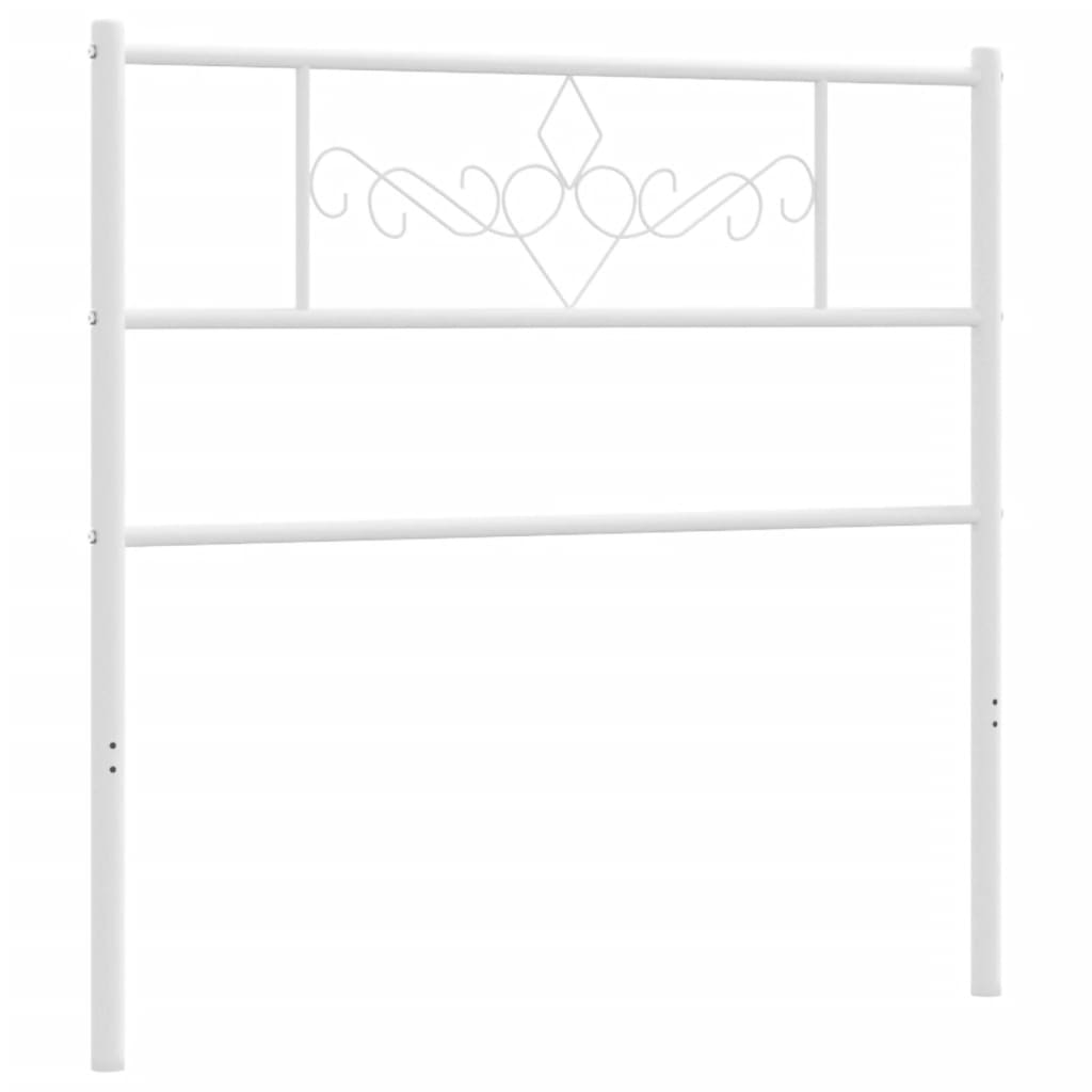 Metal Headboard White 107 cm