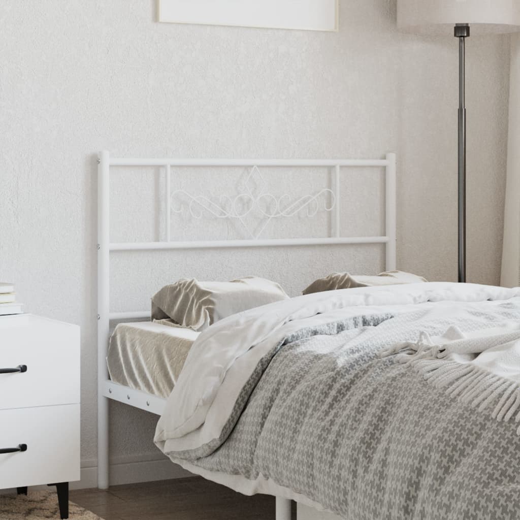Metal Headboard White 107 cm