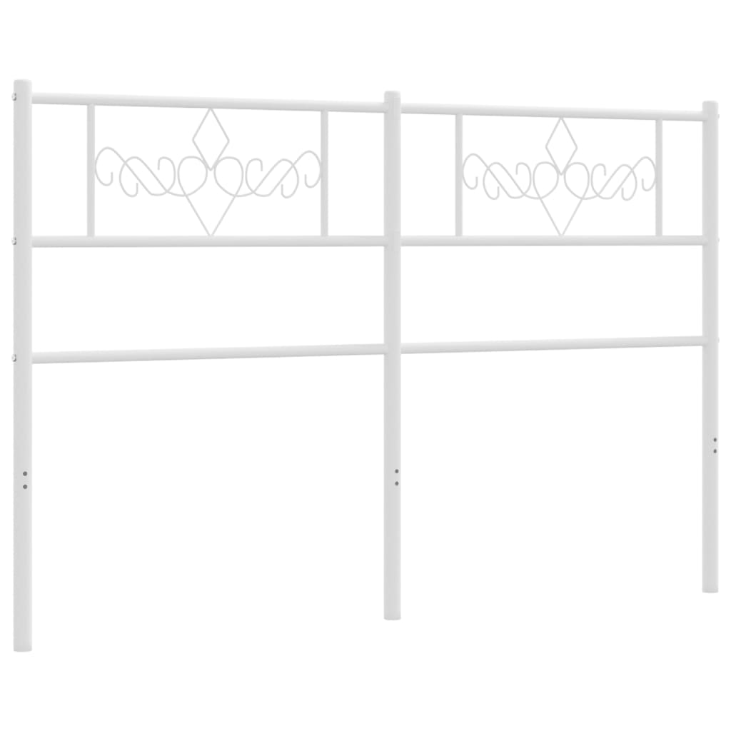 Metal Headboard White 120 cm