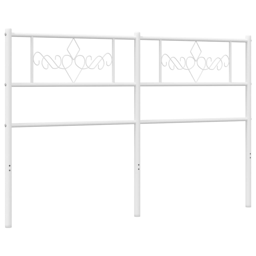 Metal Headboard White 160 cm