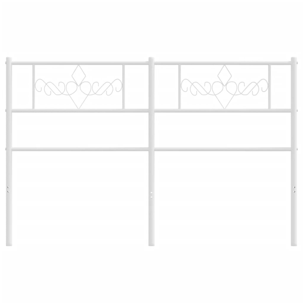 Metal Headboard White 160 cm