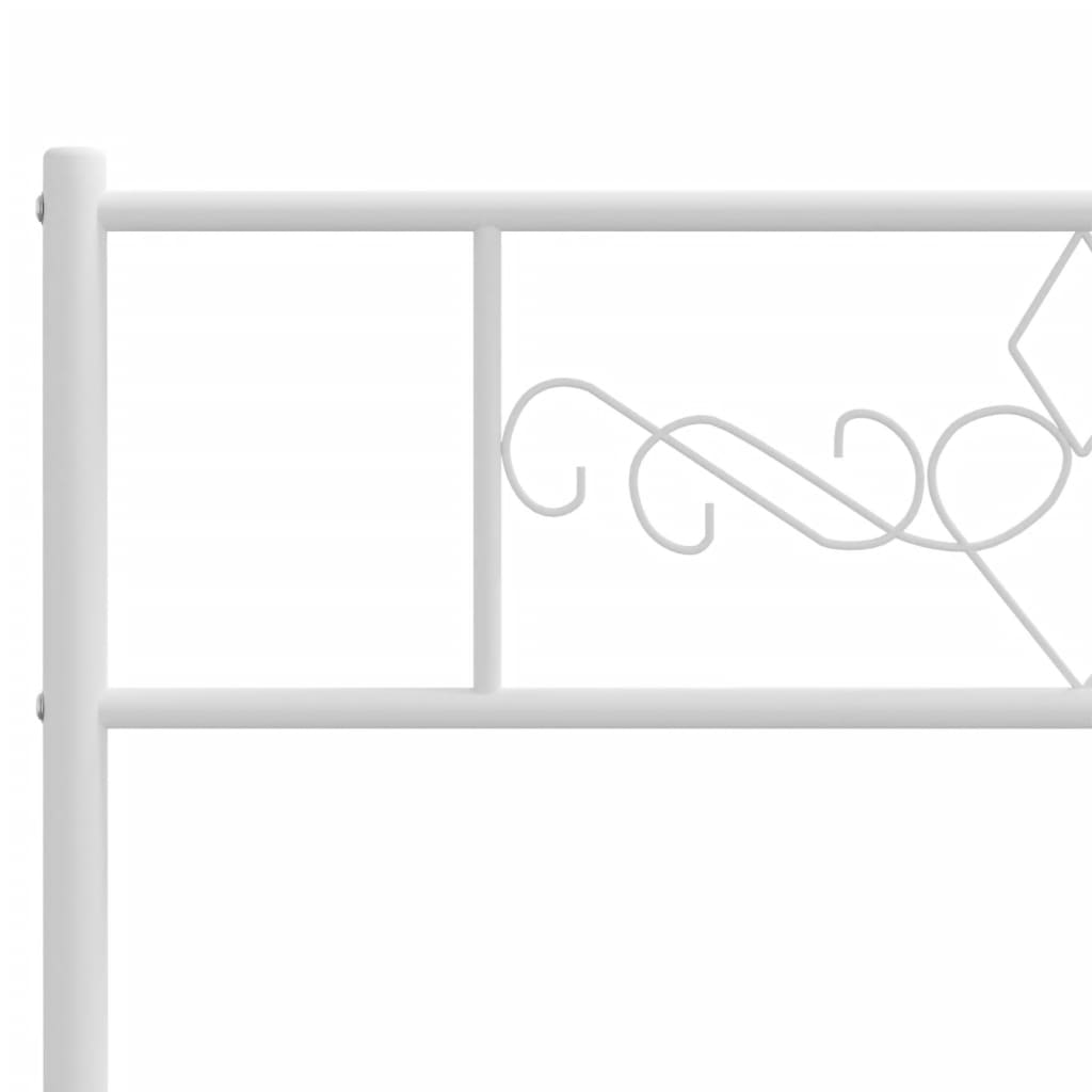 Metal Headboard White 160 cm