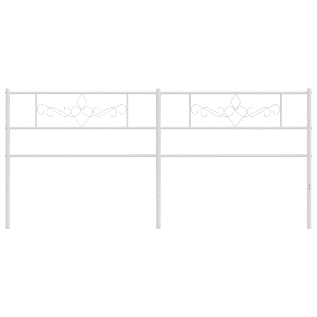 Metal Headboard White 180 cm