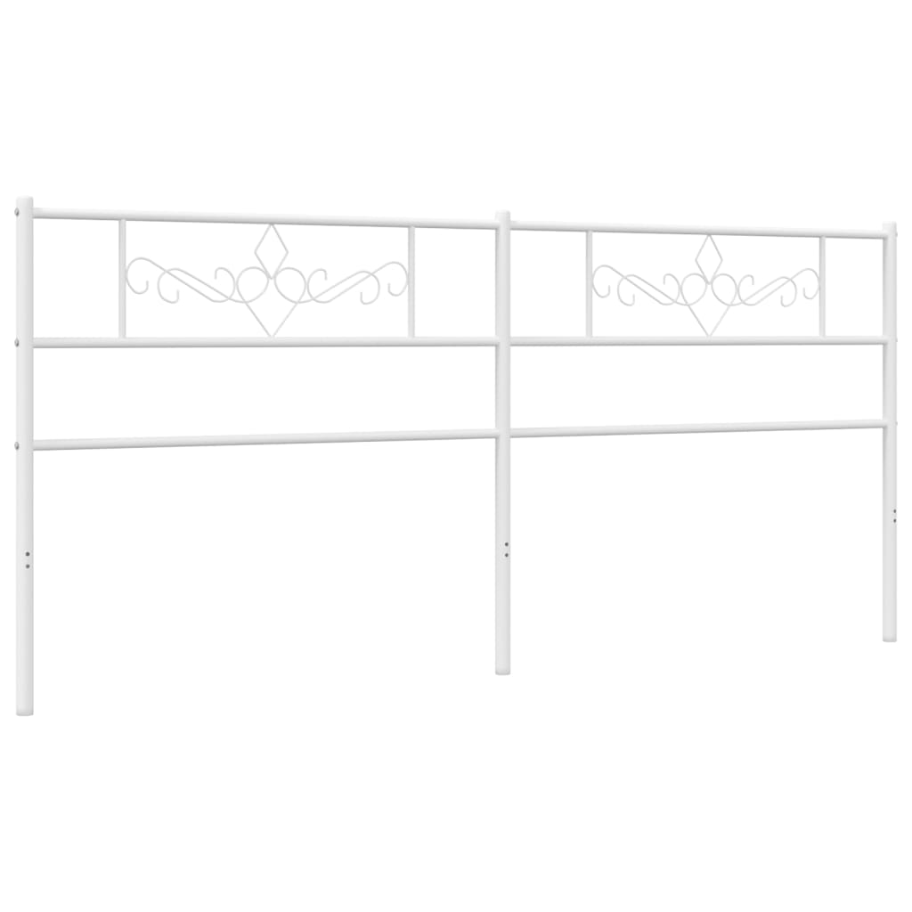 Metal Headboard White 193 cm