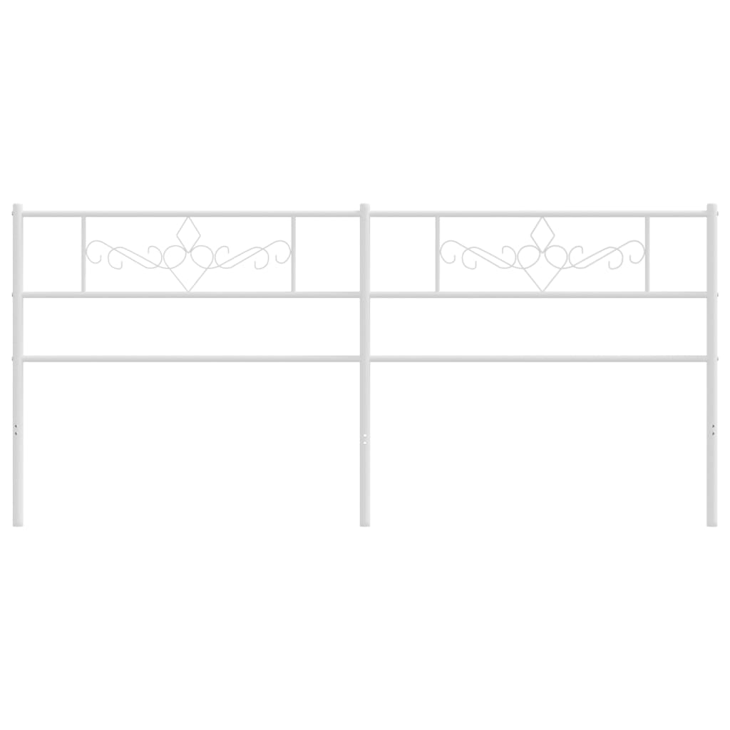 Metal Headboard White 200 cm