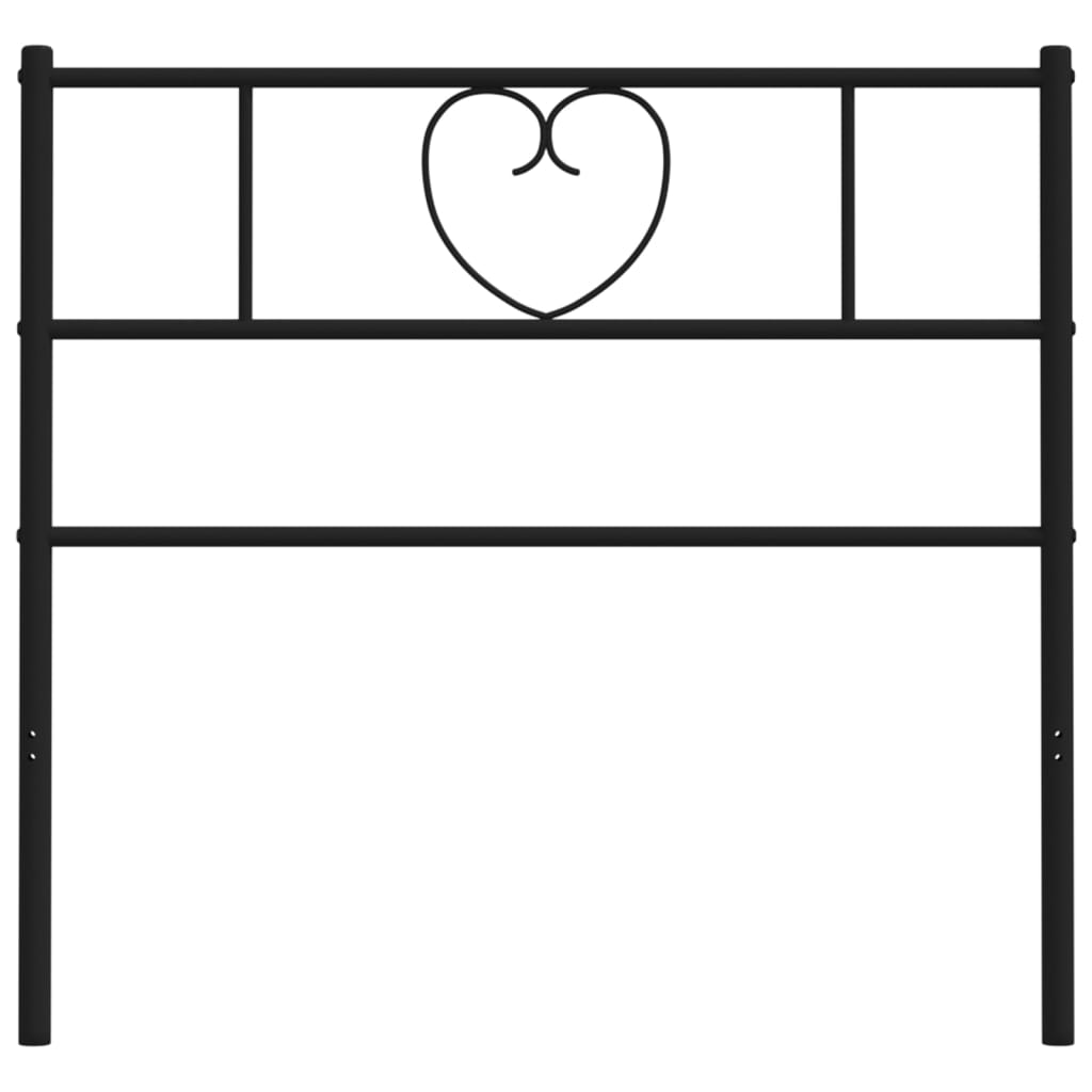 Metal Headboard Black 75 cm