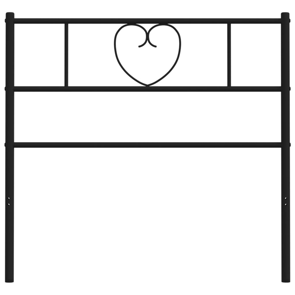 Metal Headboard Black 107 cm