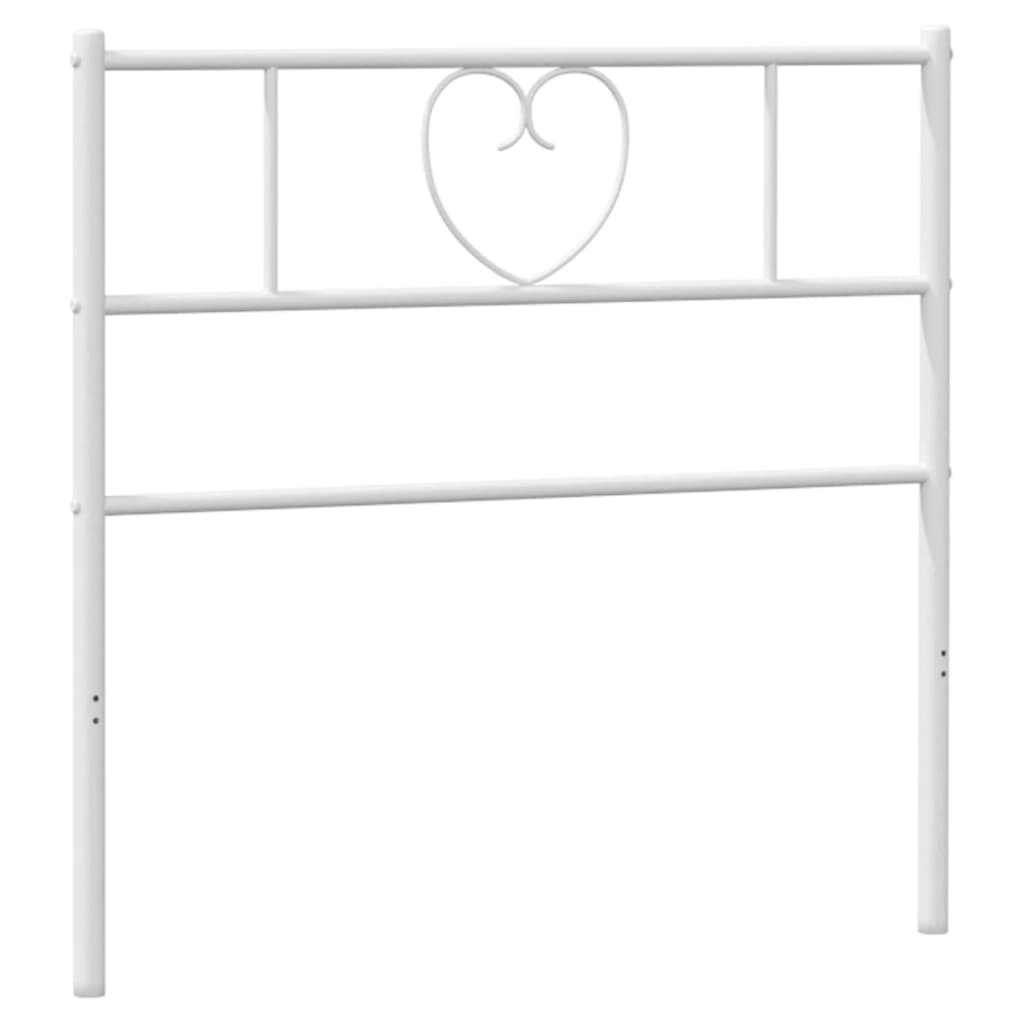 Metal Headboard White 75 cm