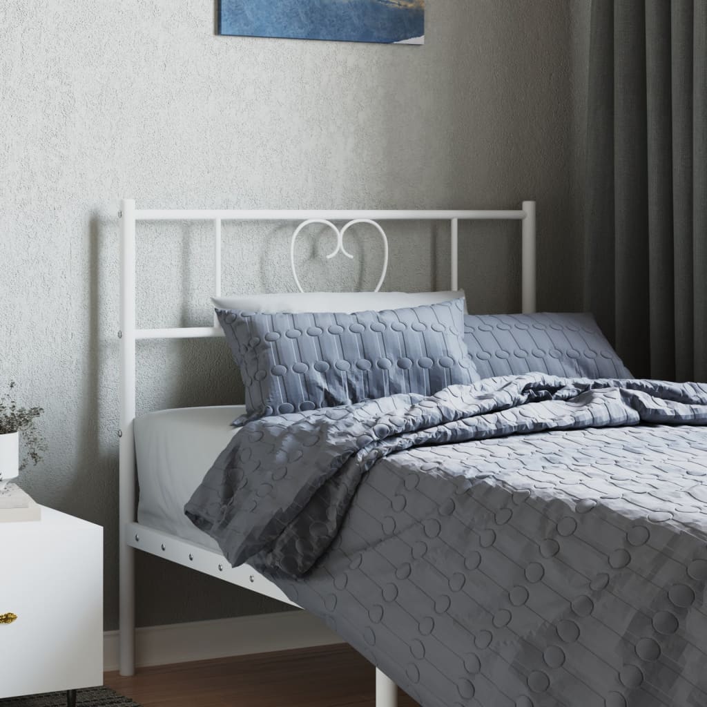 Metal Headboard White 75 cm