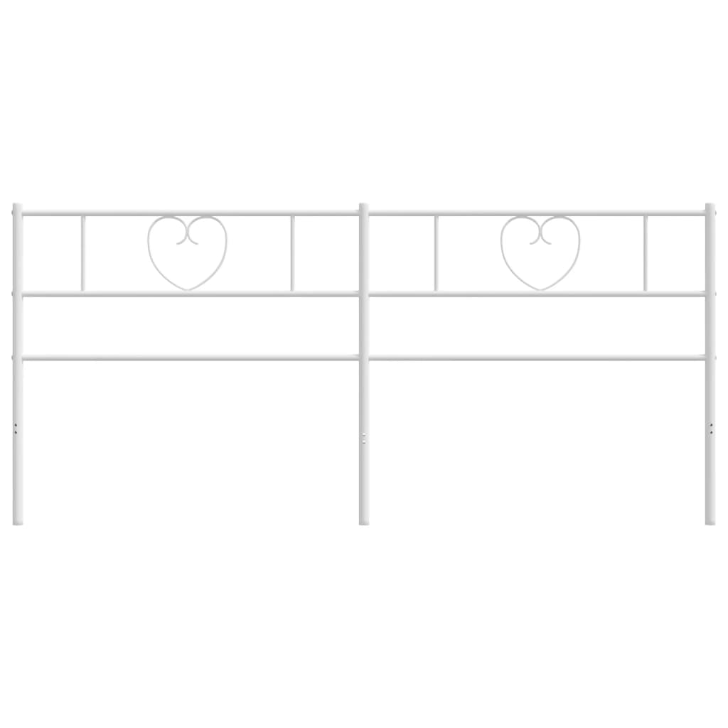 Metal Headboard White 180 cm