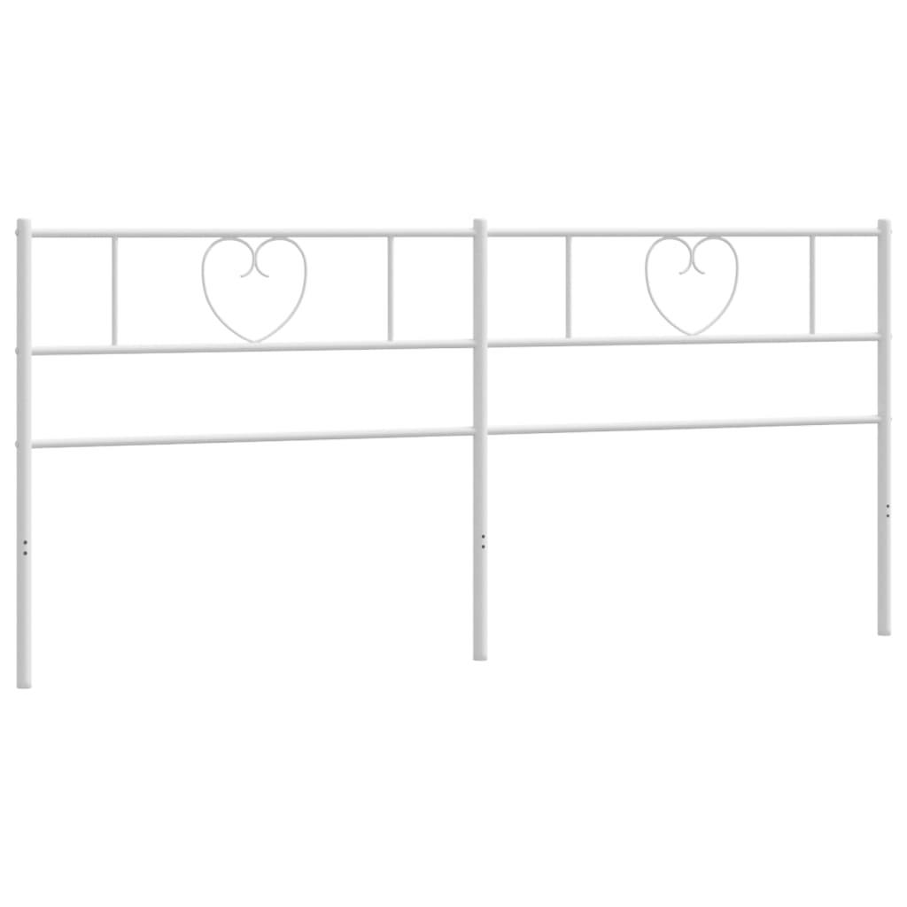 Metal Headboard White 193 cm