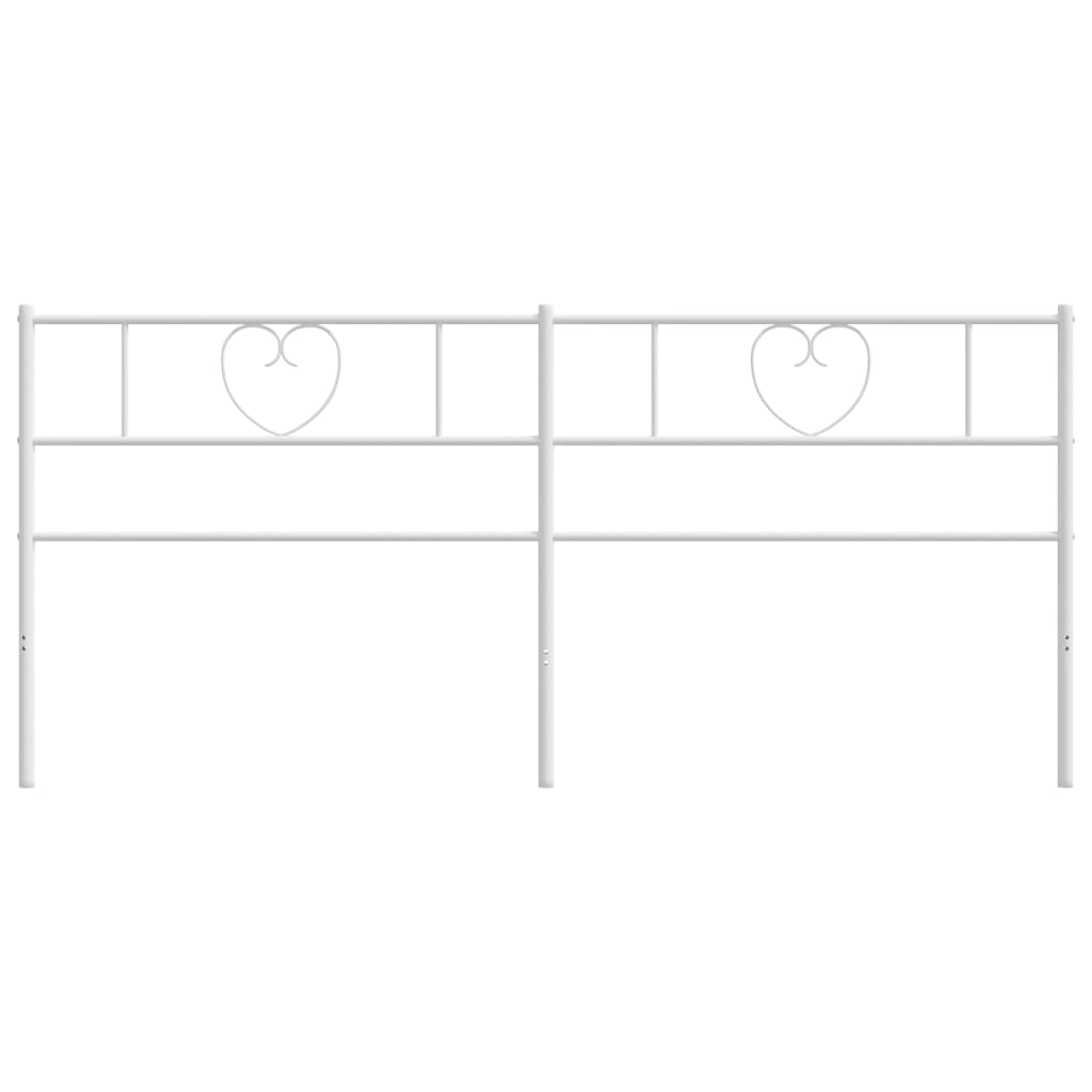 Metal Headboard White 193 cm