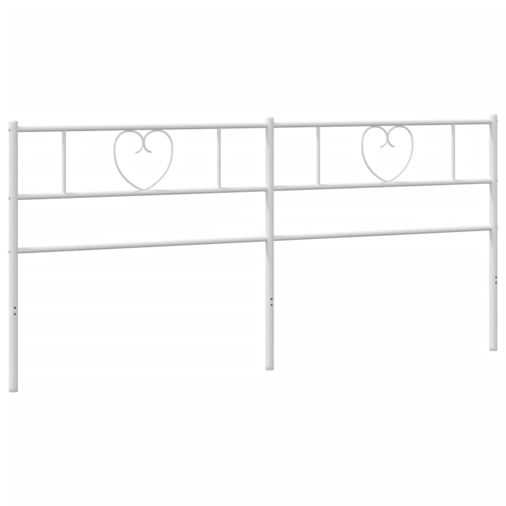 Metal Headboard White 200 cm