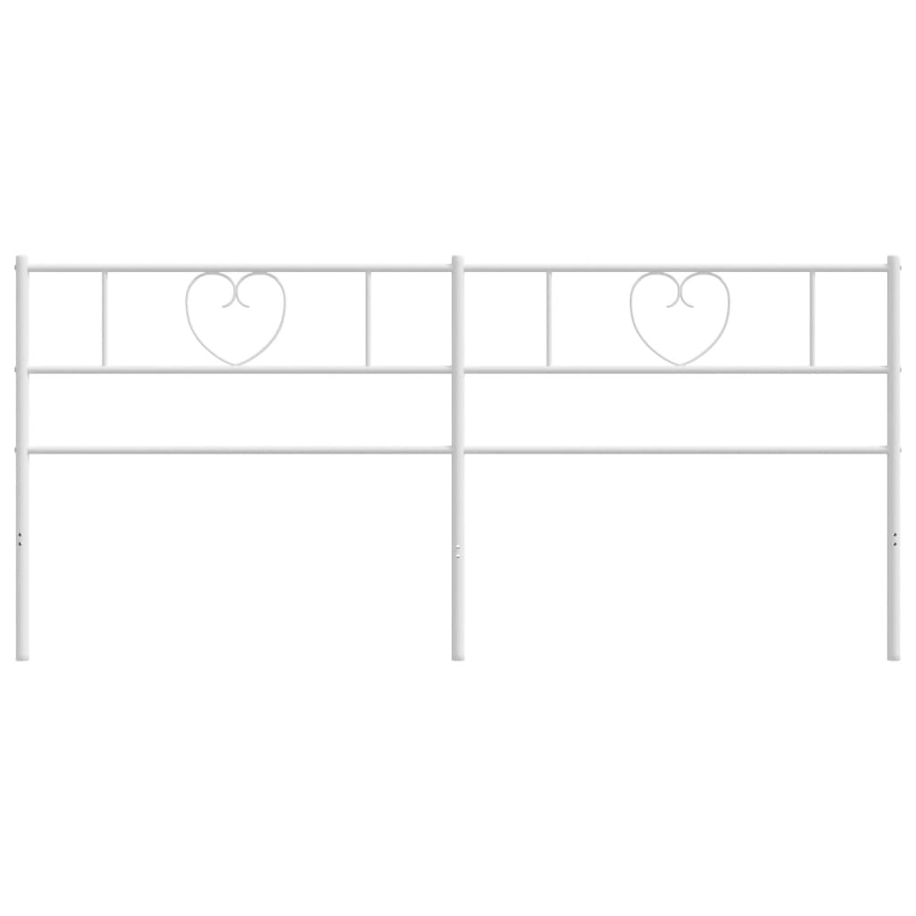 Metal Headboard White 200 cm