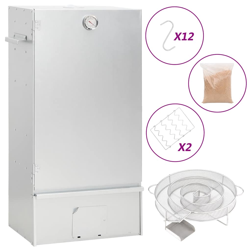 BBQ Oven Smoker with Cold Smoke Generator Galvanised Steel