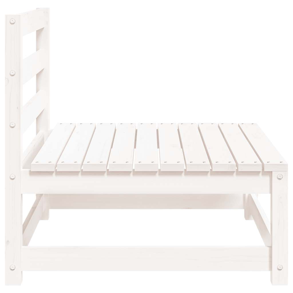 Garden Sofas Armless 3 pcs White 70x70x67 cm Solid Wood Pine