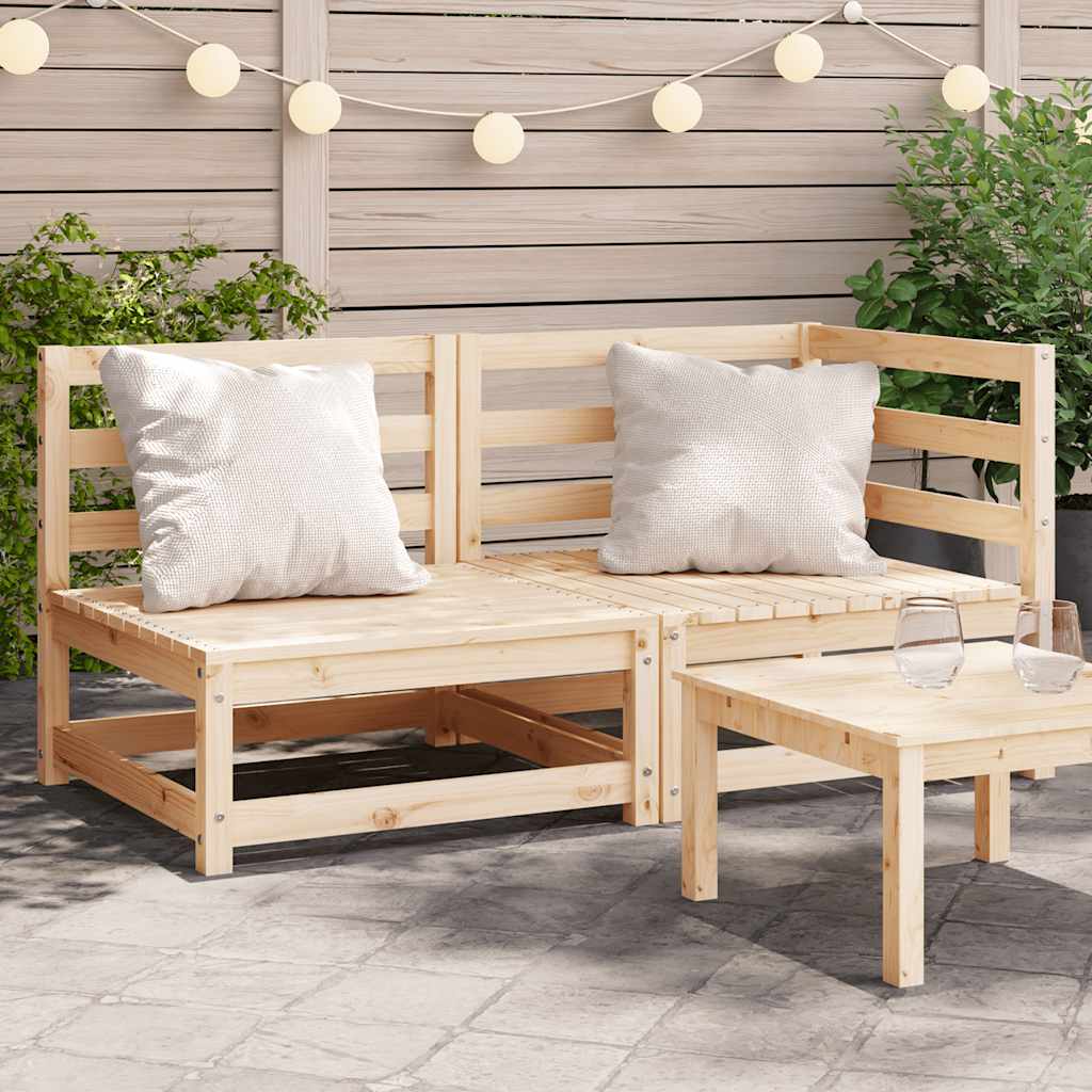 Garden Sofa 2-Seater Solid Wood Pine