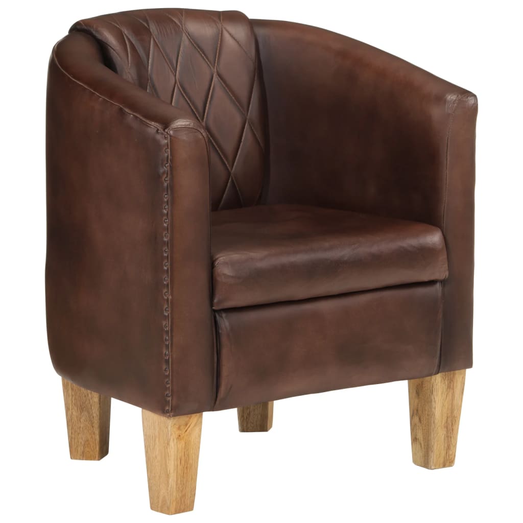 Tub Chair Real Leather