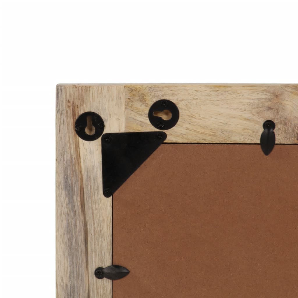 Bathroom Mirror 50X70X2.5 Cm Solid Wood Mango And Glass