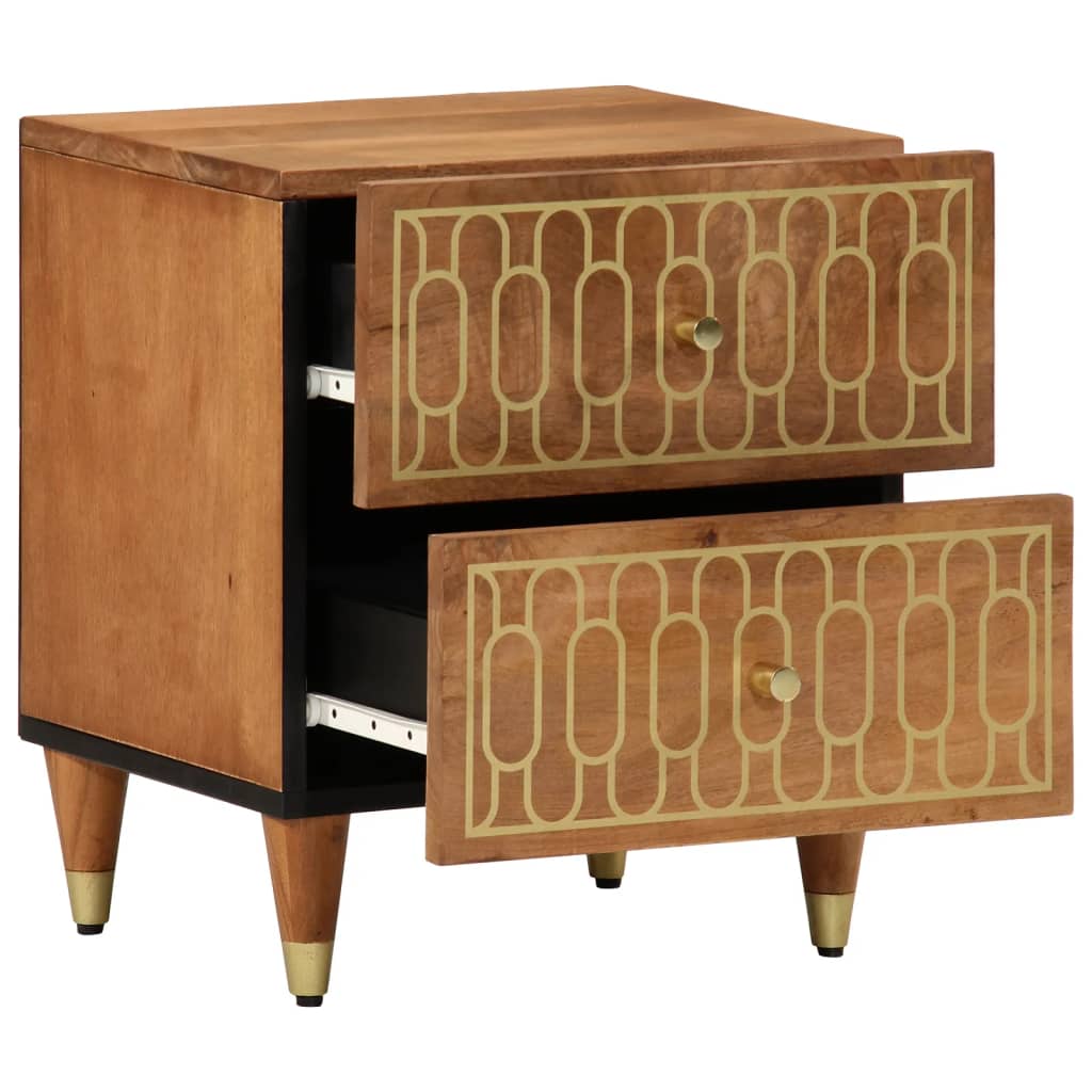 Bedside Cabinets 2 pcs 40x33x46 cm Solid Wood Mango