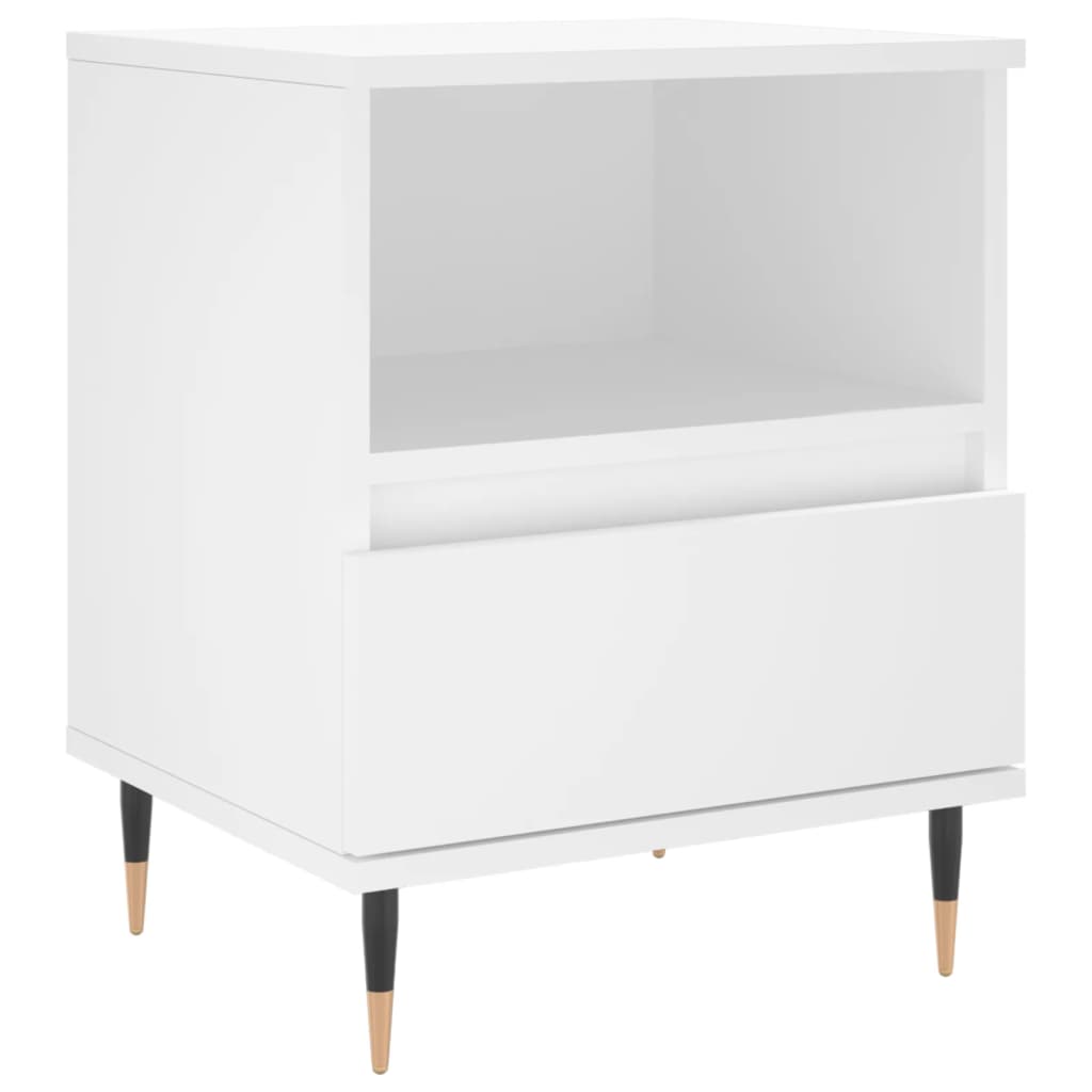 Bedside Cabinet White 40x35x50 cm Engineered Wood