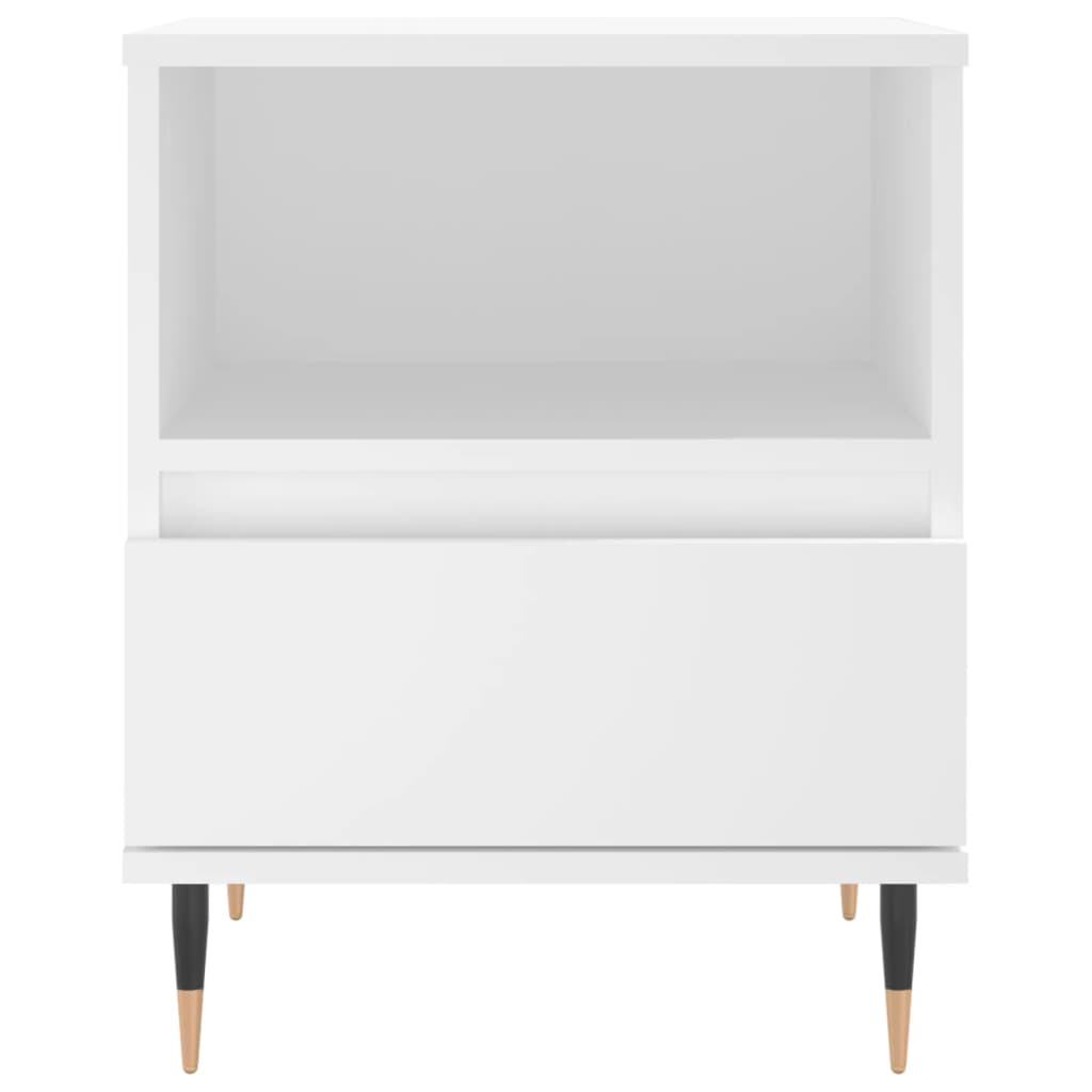 Bedside Cabinet White 40x35x50 cm Engineered Wood