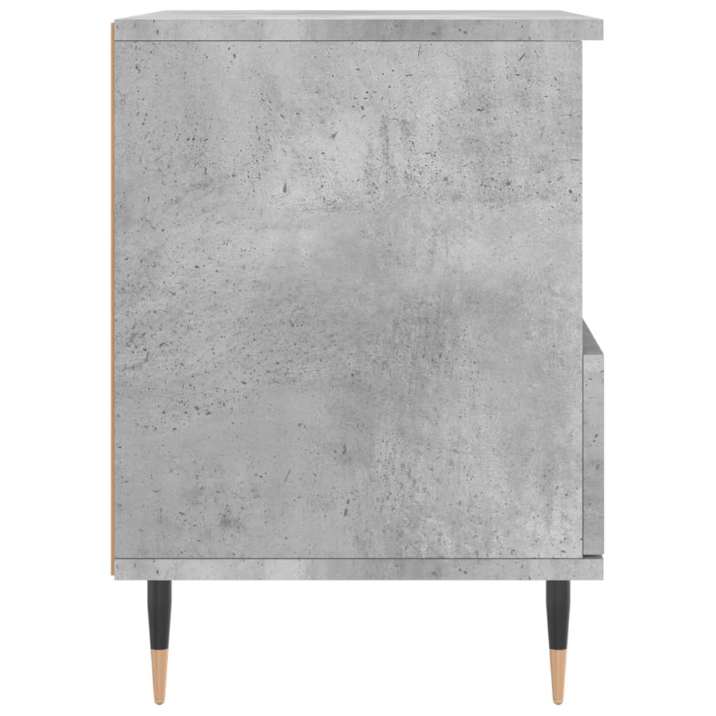 Bedside Cabinet Concrete Grey 40x35x50 cm Engineered Wood