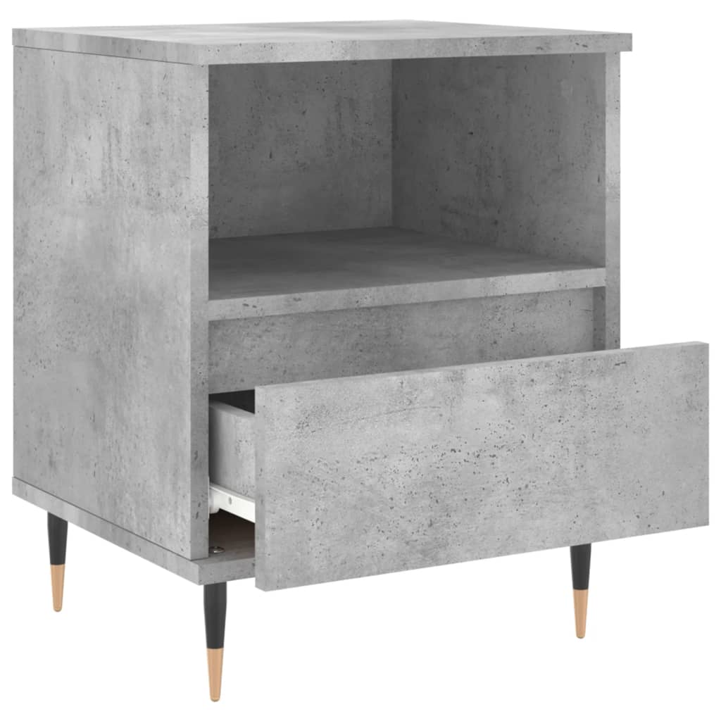 Bedside Cabinets 2 pcs Concrete Grey 40x35x50 cm Engineered Wood