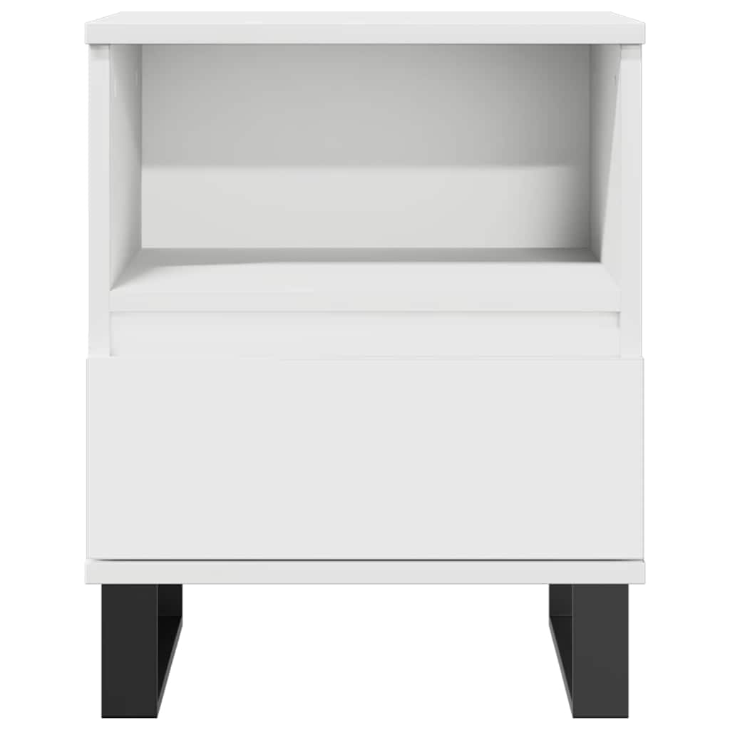 Bedside Cabinet White 40x35x50 cm Engineered Wood