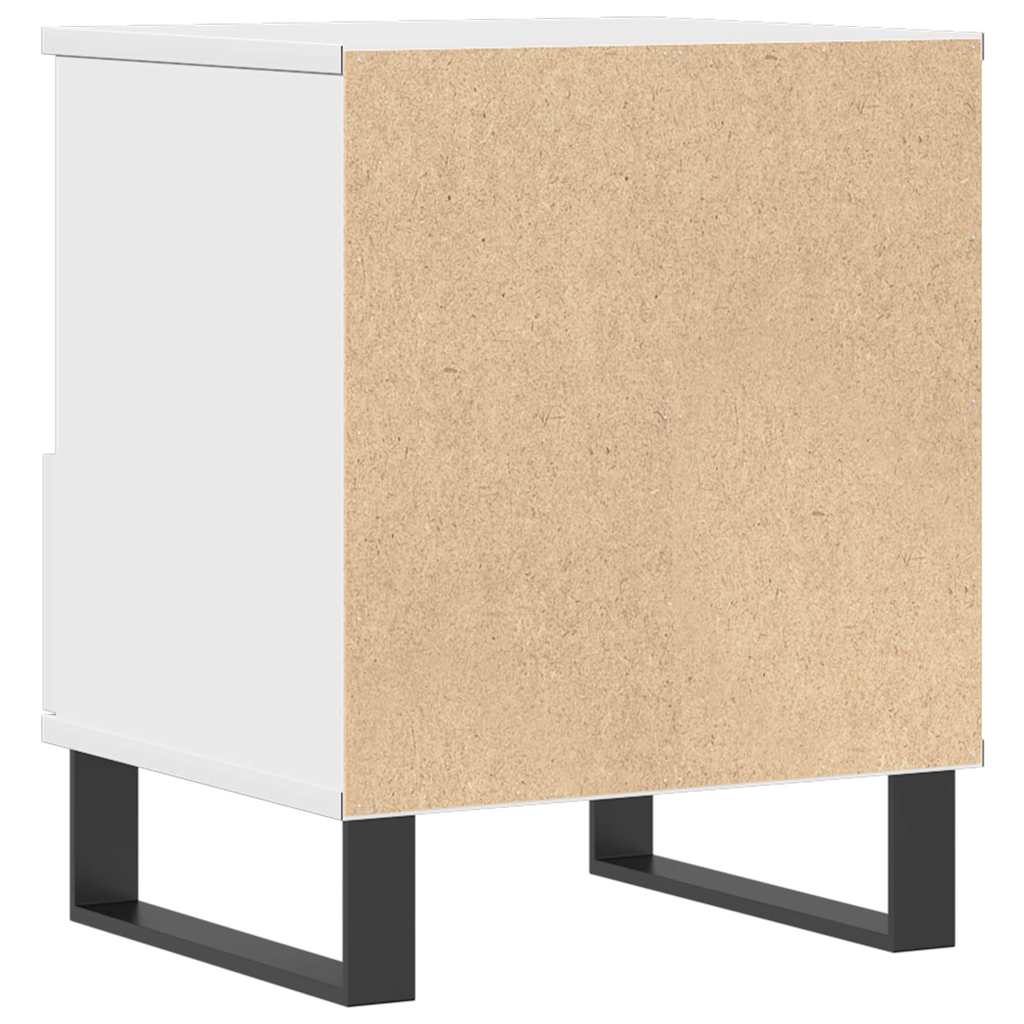 Bedside Cabinet White 40x35x50 cm Engineered Wood