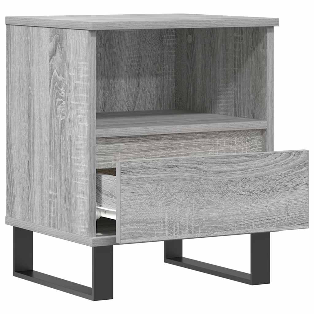 Bedside Cabinet Grey Sonoma 40x35x50 cm Engineered Wood