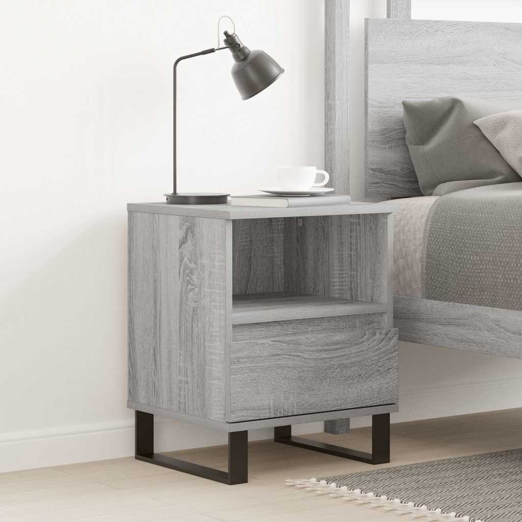 Bedside Cabinet Grey Sonoma 40x35x50 cm Engineered Wood