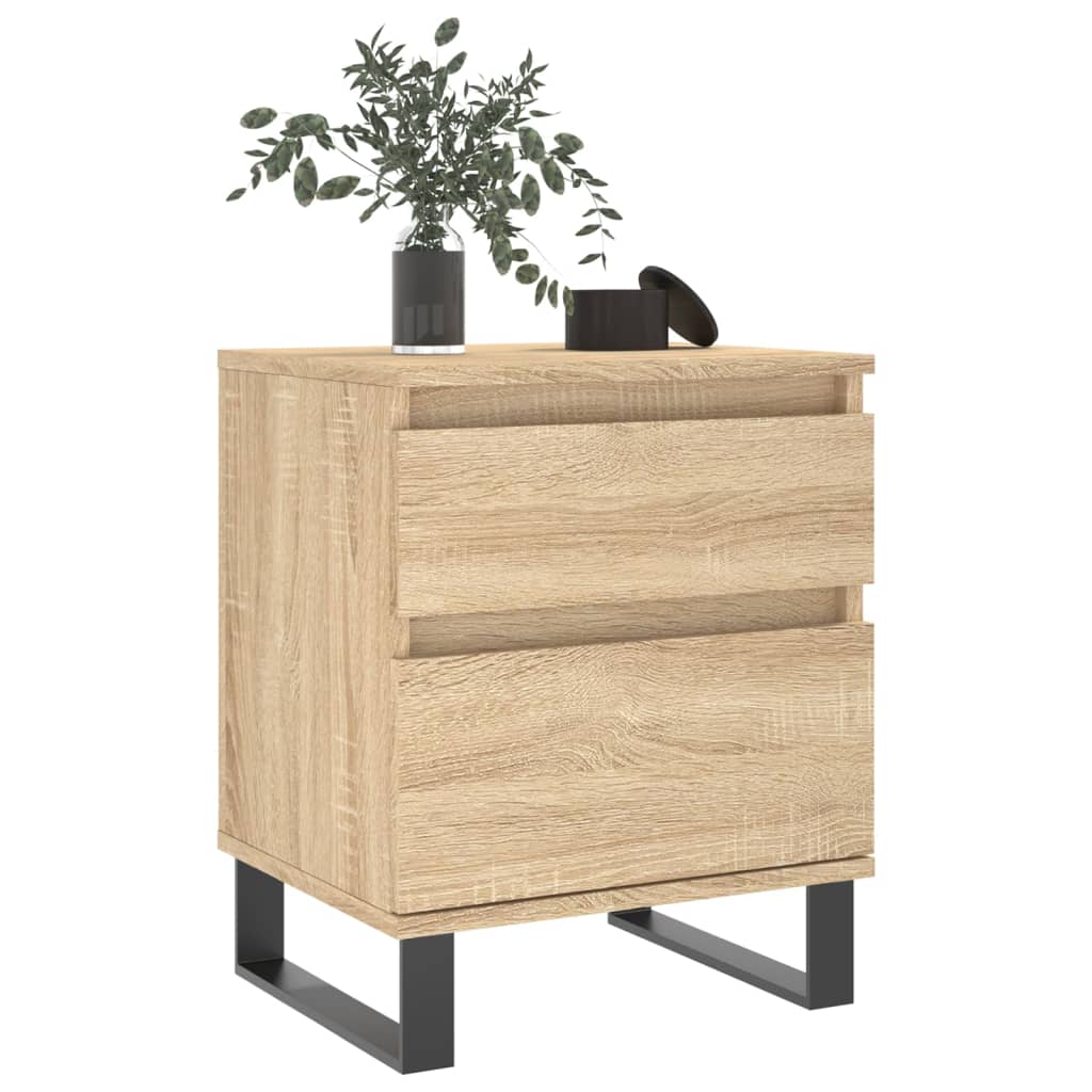 Bedside Cabinets 2 pcs Sonoma Oak 40x35x50 cm Engineered Wood