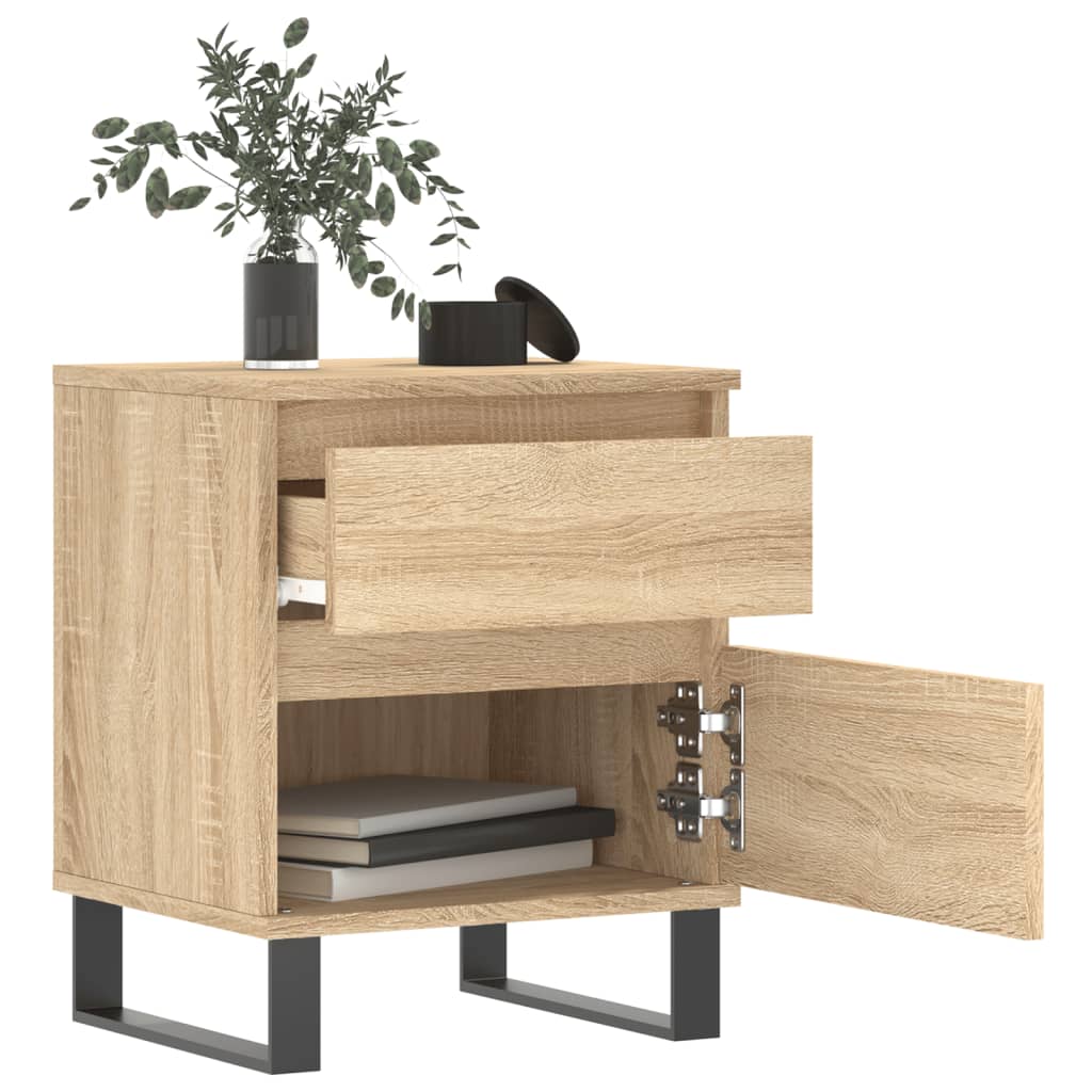 Bedside Cabinets 2 pcs Sonoma Oak 40x35x50 cm Engineered Wood
