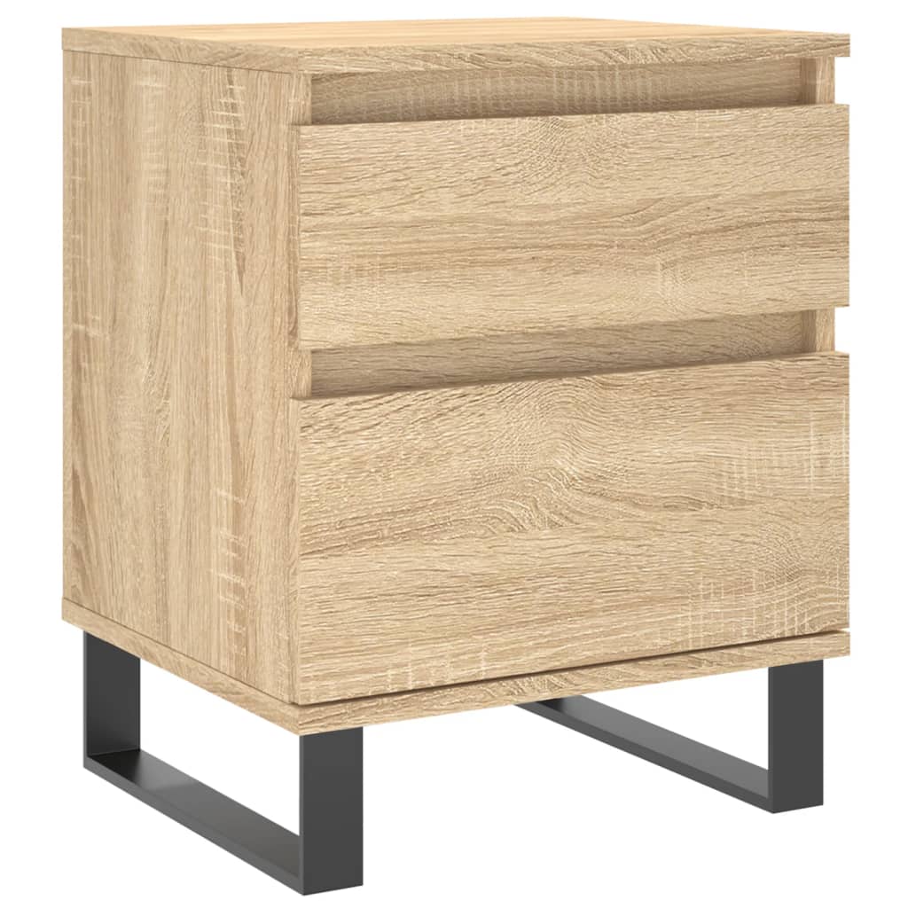 Bedside Cabinets 2 pcs Sonoma Oak 40x35x50 cm Engineered Wood