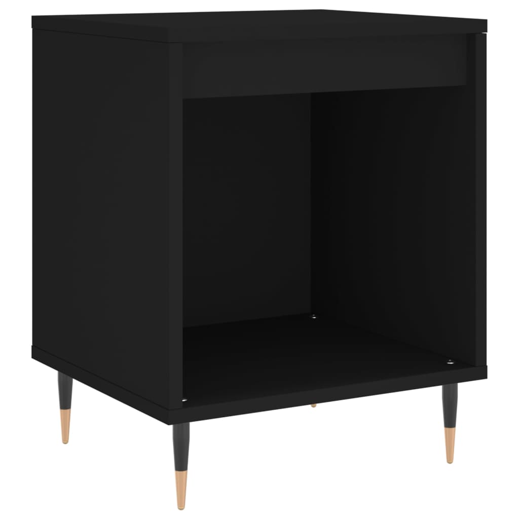 Bedside Cabinet Black 40x35x50 cm Engineered Wood