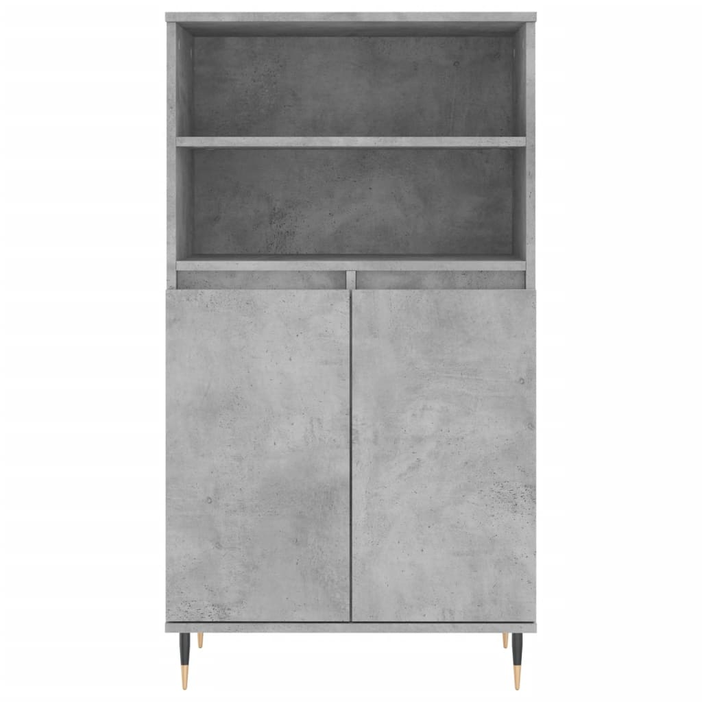 Highboard Concrete Grey 60x36x110 cm Engineered Wood