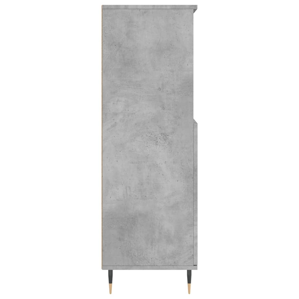 Highboard Concrete Grey 60x36x110 cm Engineered Wood