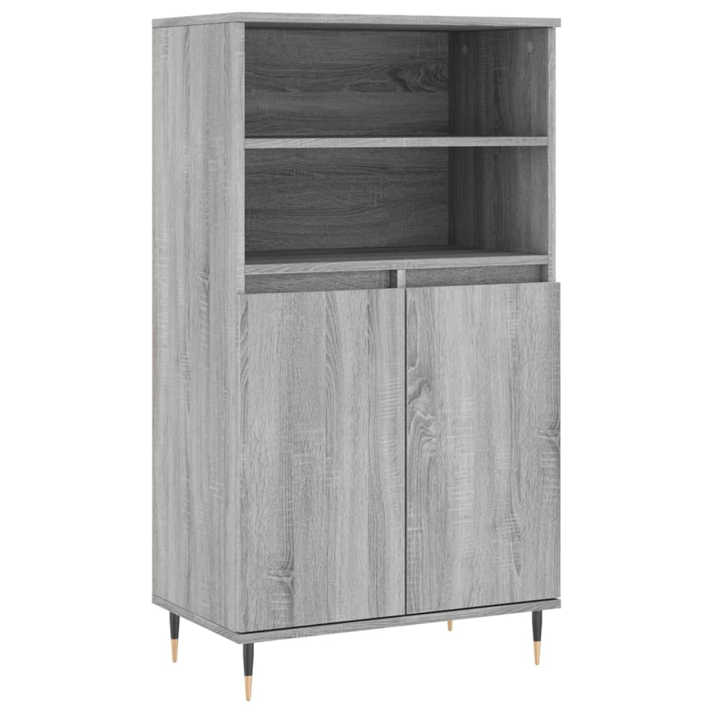 Highboard Grey Sonoma 60x36x110 cm Engineered Wood