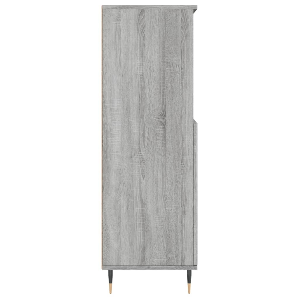 Highboard Grey Sonoma 60x36x110 cm Engineered Wood