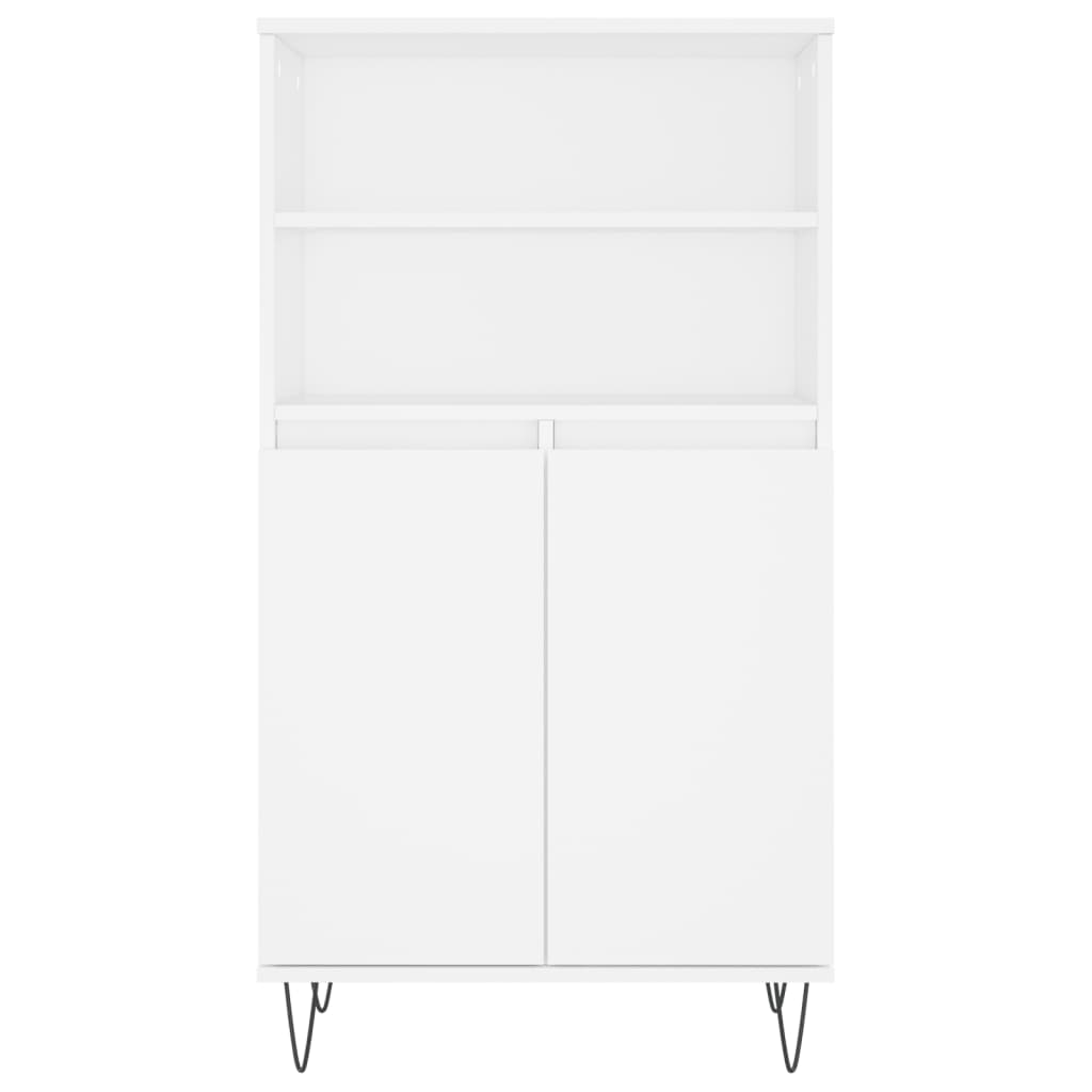 Highboard White 60x36x110 cm Engineered Wood