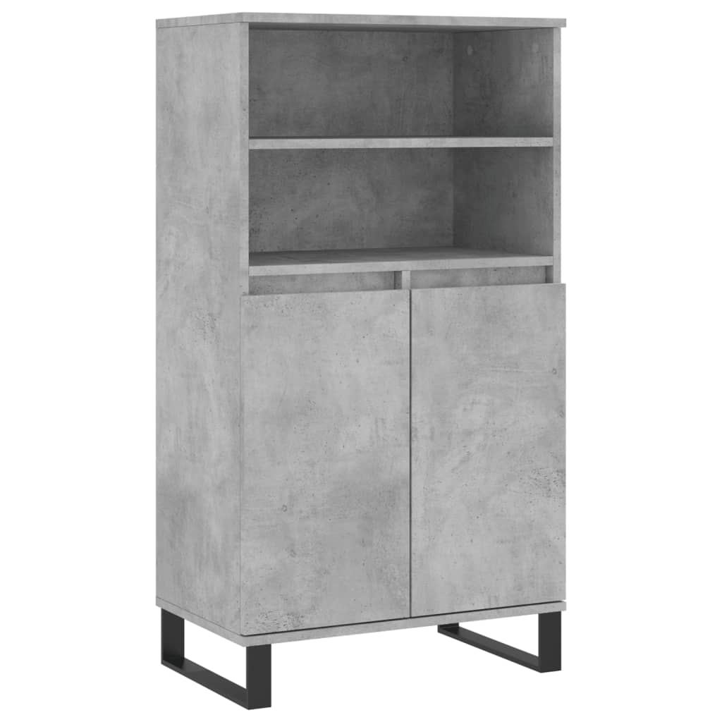 Highboard Concrete Grey 60x36x110 cm Engineered Wood