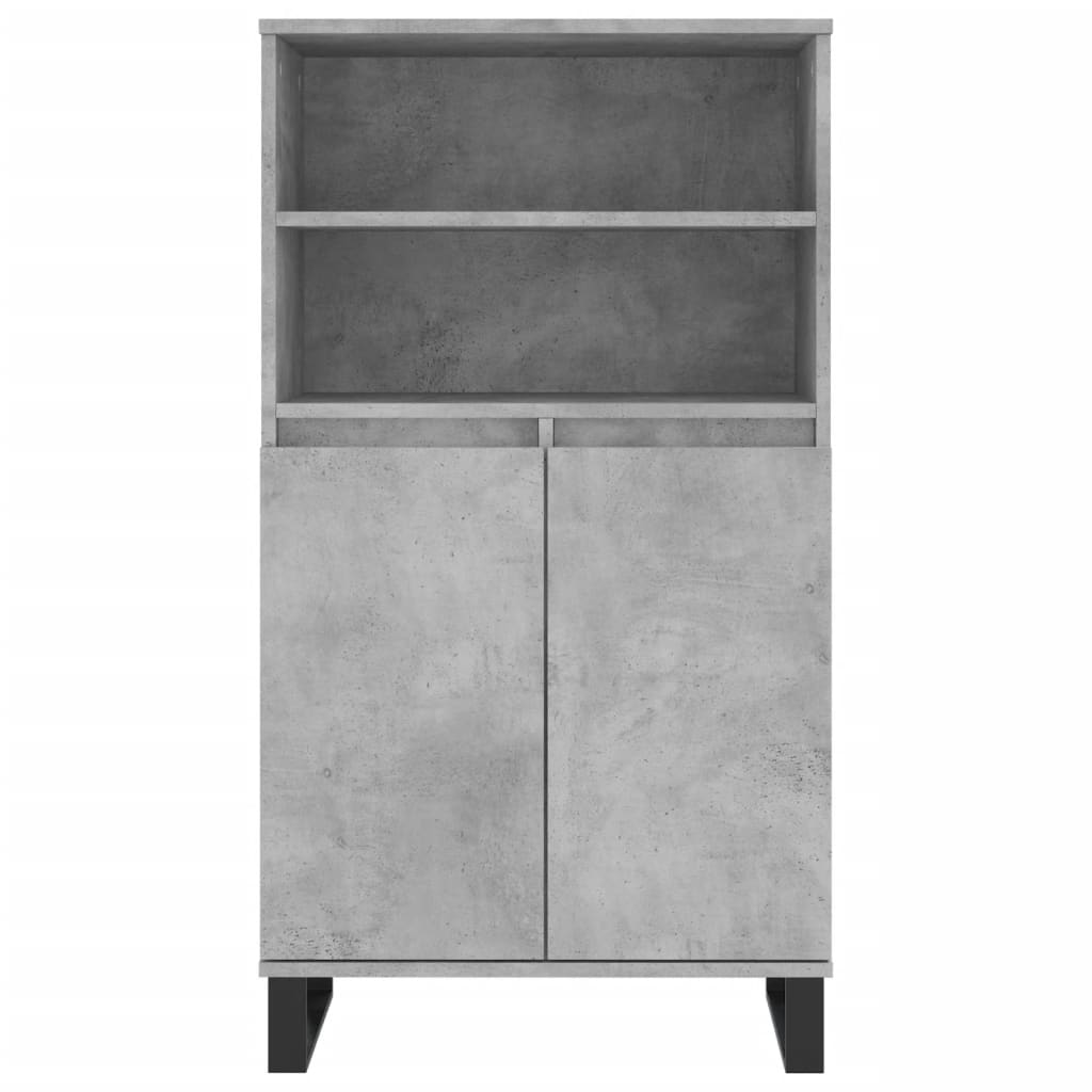 Highboard Concrete Grey 60x36x110 cm Engineered Wood