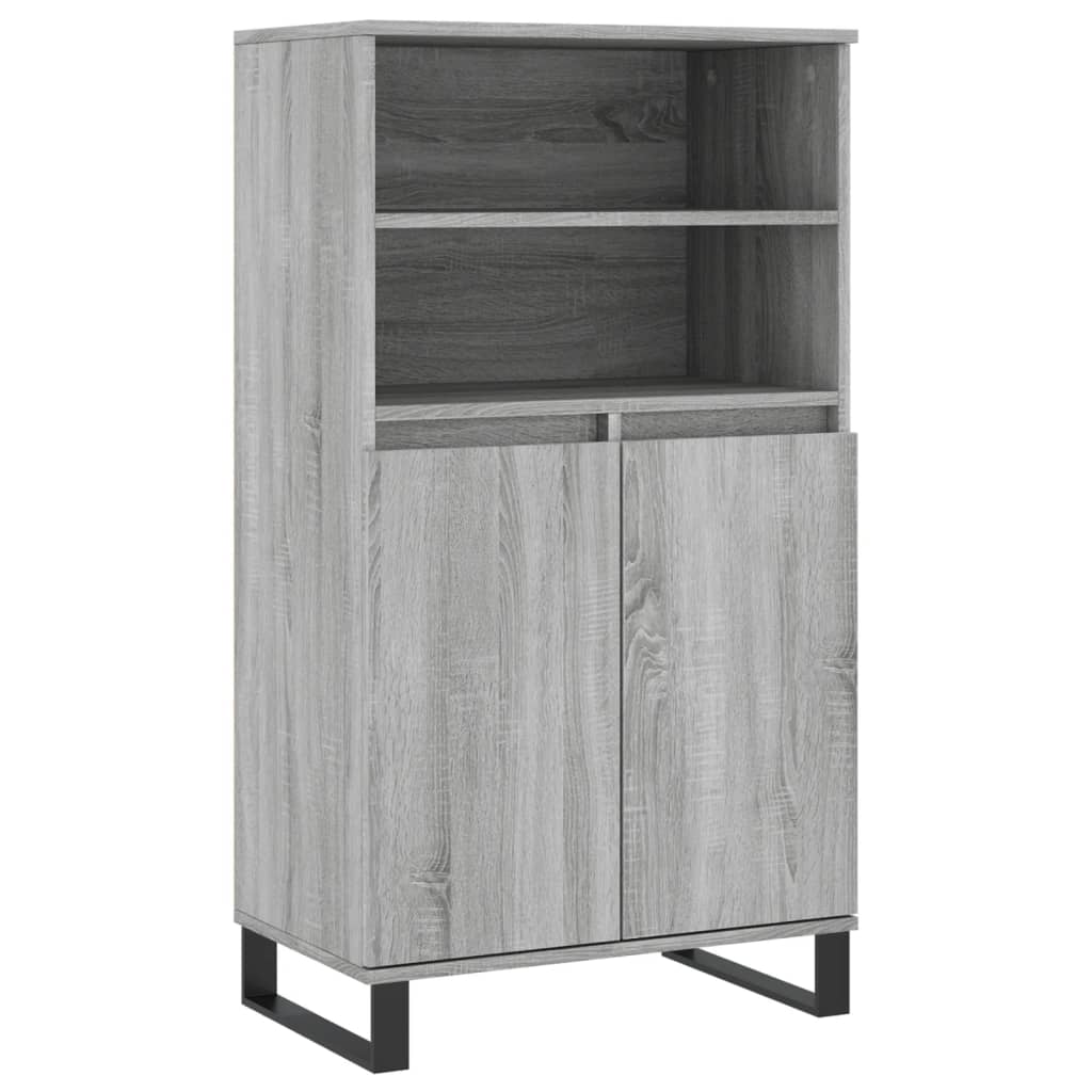 Highboard Grey Sonoma 60x36x110 cm Engineered Wood